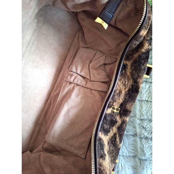 Kate Spade | Giraffe Faux Hair Brown Leather Satchel - Picture 11 of 15